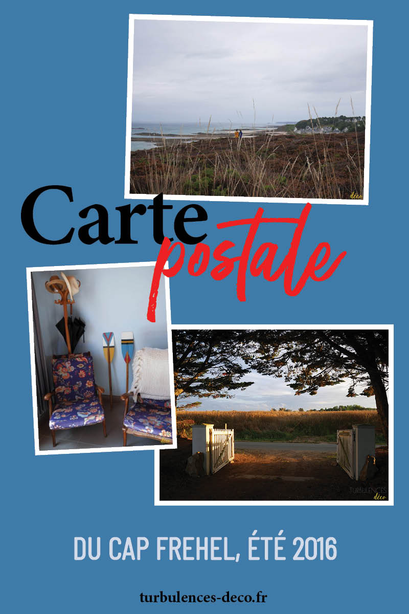 Carte postale du cap Frehel, été 2016 à découvrir sur Turbulences Déco