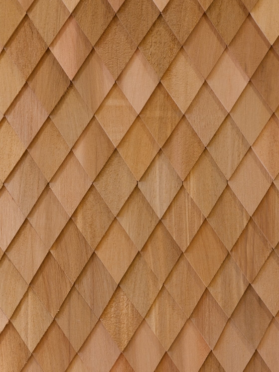 Habiller ses murs de bois | Mur en bois façon "écailles de tortue" ou "jeu de dés"