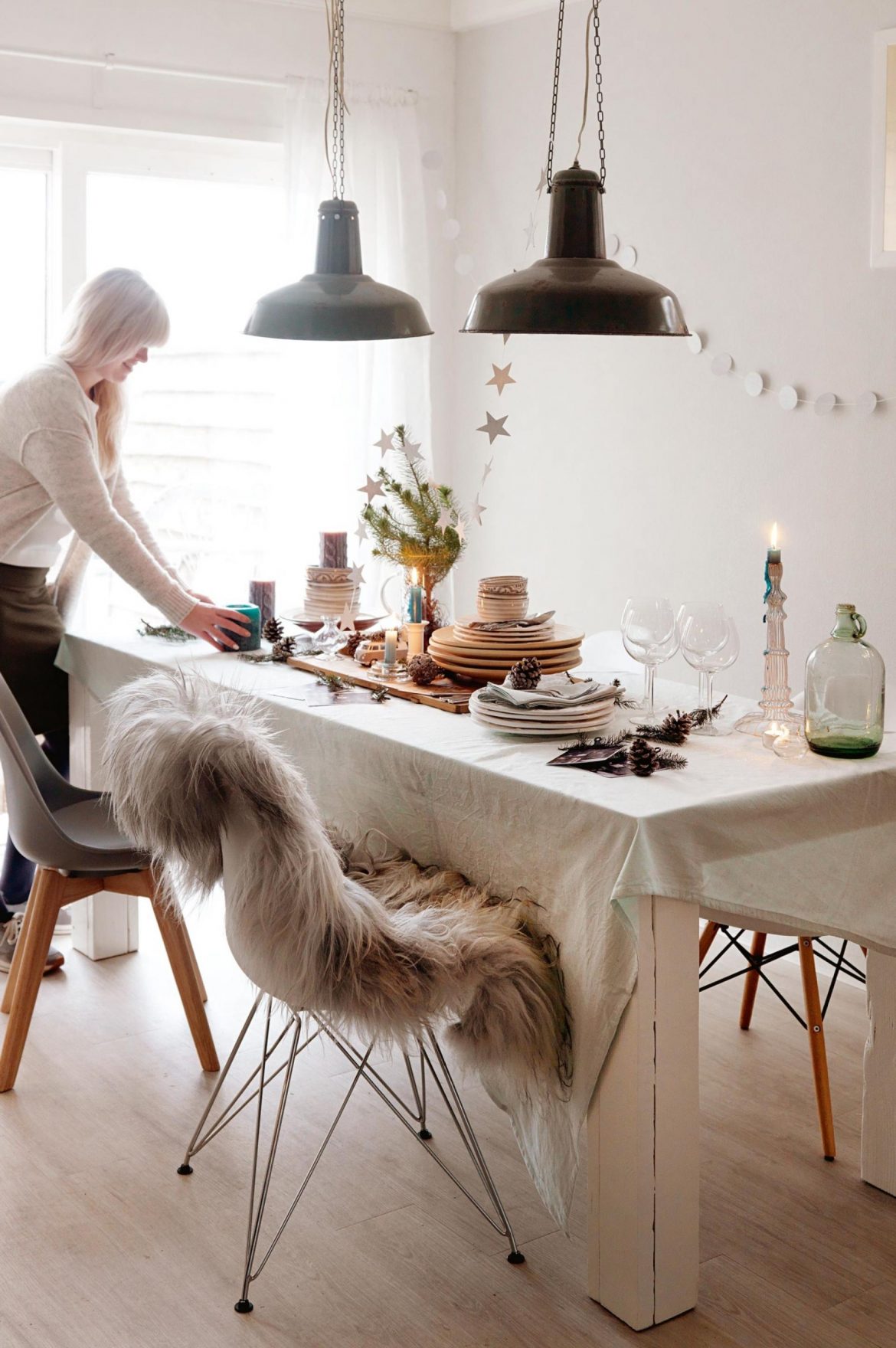 Ambiance de Noël blanc, bien au chaud - Turbulences Déco