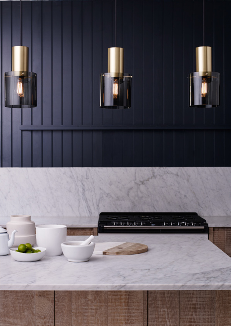 Original BTC - Suspensions en cuivre et verre opalin WALTER Original BTC - Suspensions en cuivre et verre opalin WALTER