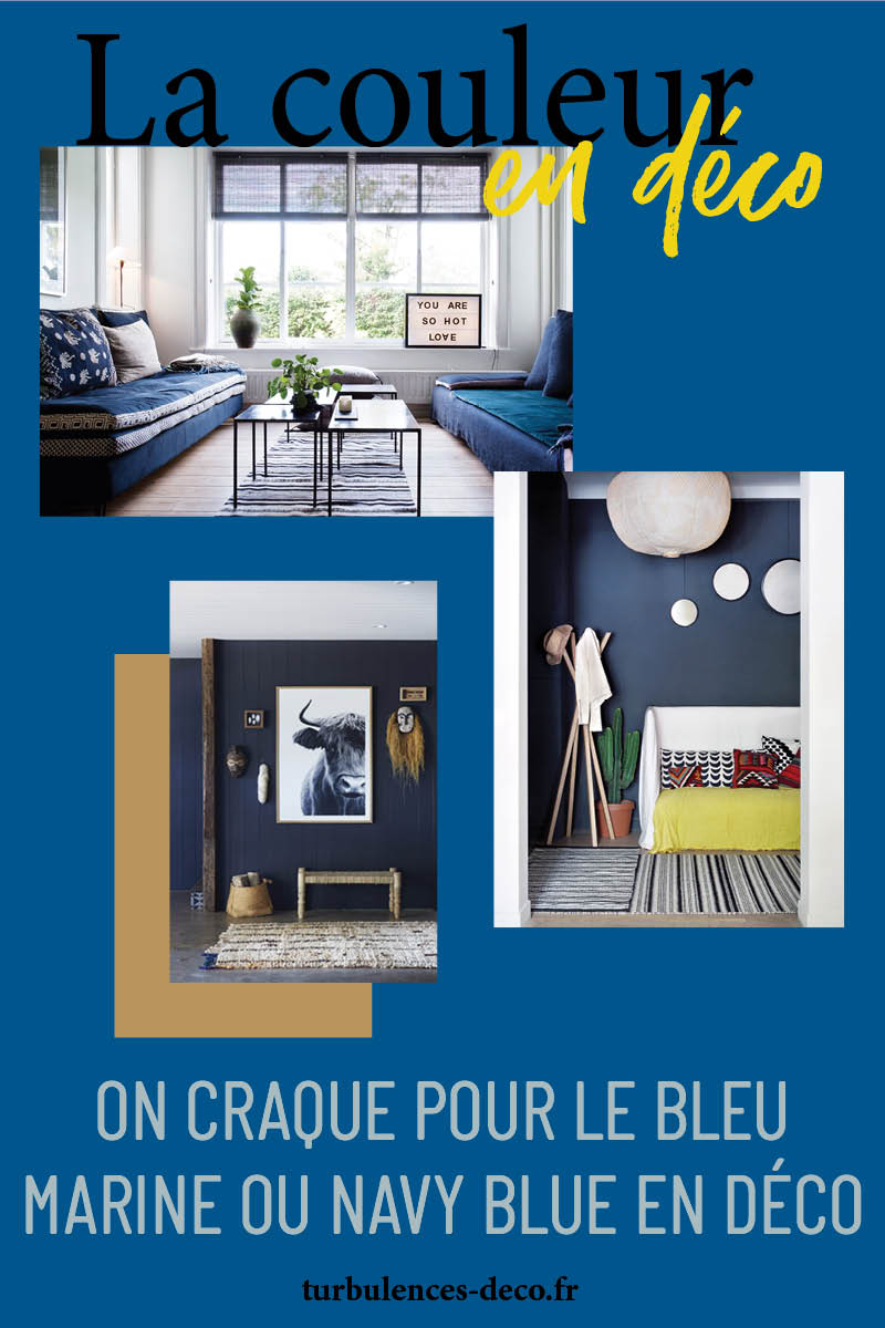 On craque pour le bleu marine ou navy blue en déco à retrouver sur Turbulences Déco