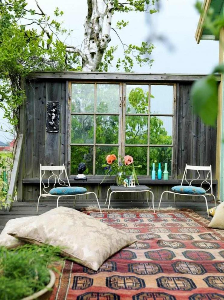 Aménager une terrasse d'extérieur bohème - Turbulences Déco