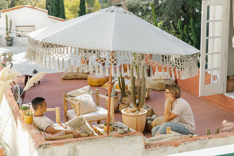 La terrasse absolument bohème de Troy Pes & Zander Hodgson à Laurel Canyon en Californie