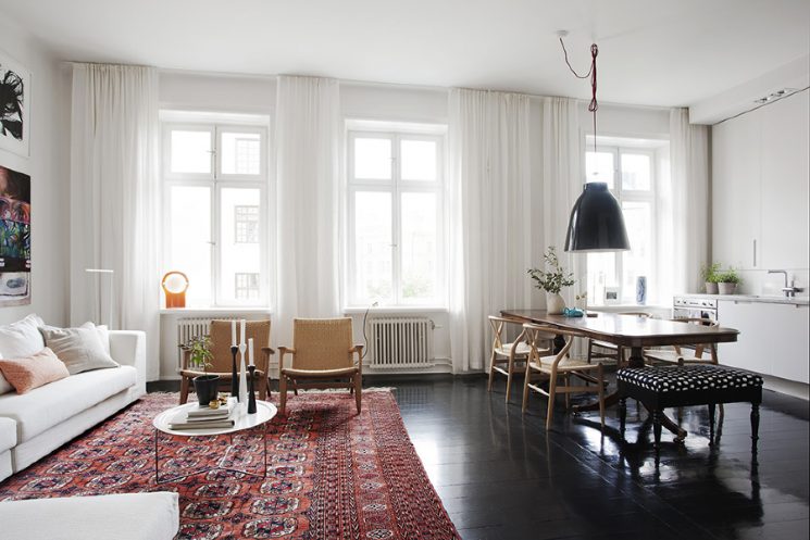 Tendance déco, le grand retour du tapis persan | Pelle Lundquist - Appartement Stockholm