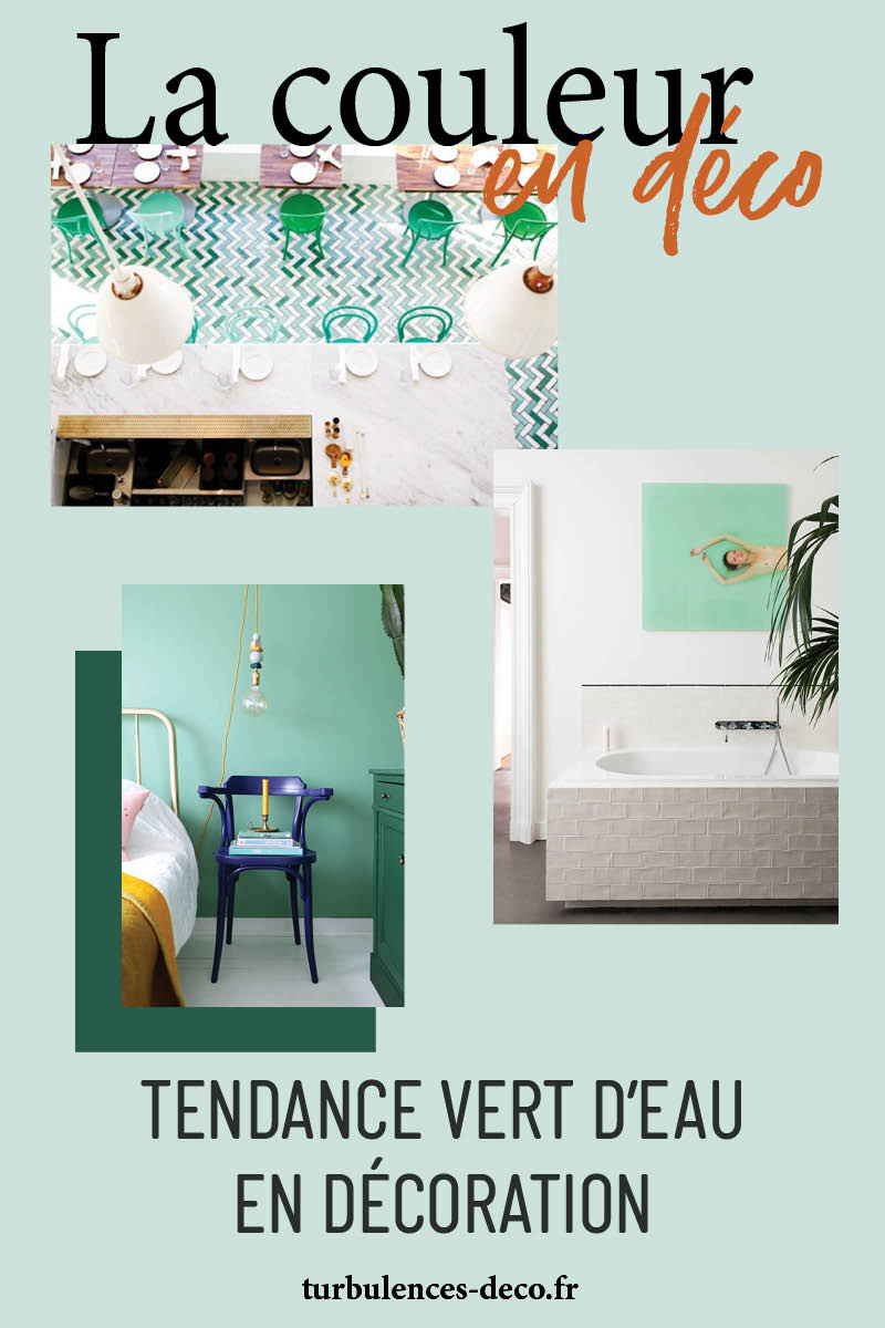 Tendance Vert d'eau en décoration, comment l'adopter ? A retrouver sur Turbulences Déco