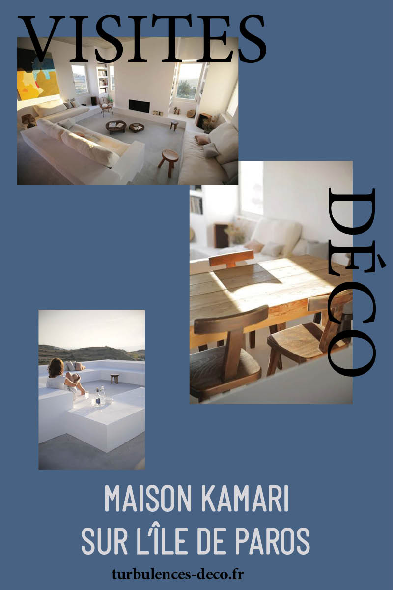 Maison Kamari sur l'île de Paros, une villa design à retrouver sur Turbulences Déco