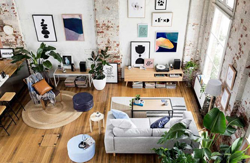 Lofts de hipsters : indus' récup' et plantes || Le loft aménagé par la marque Hunting for George