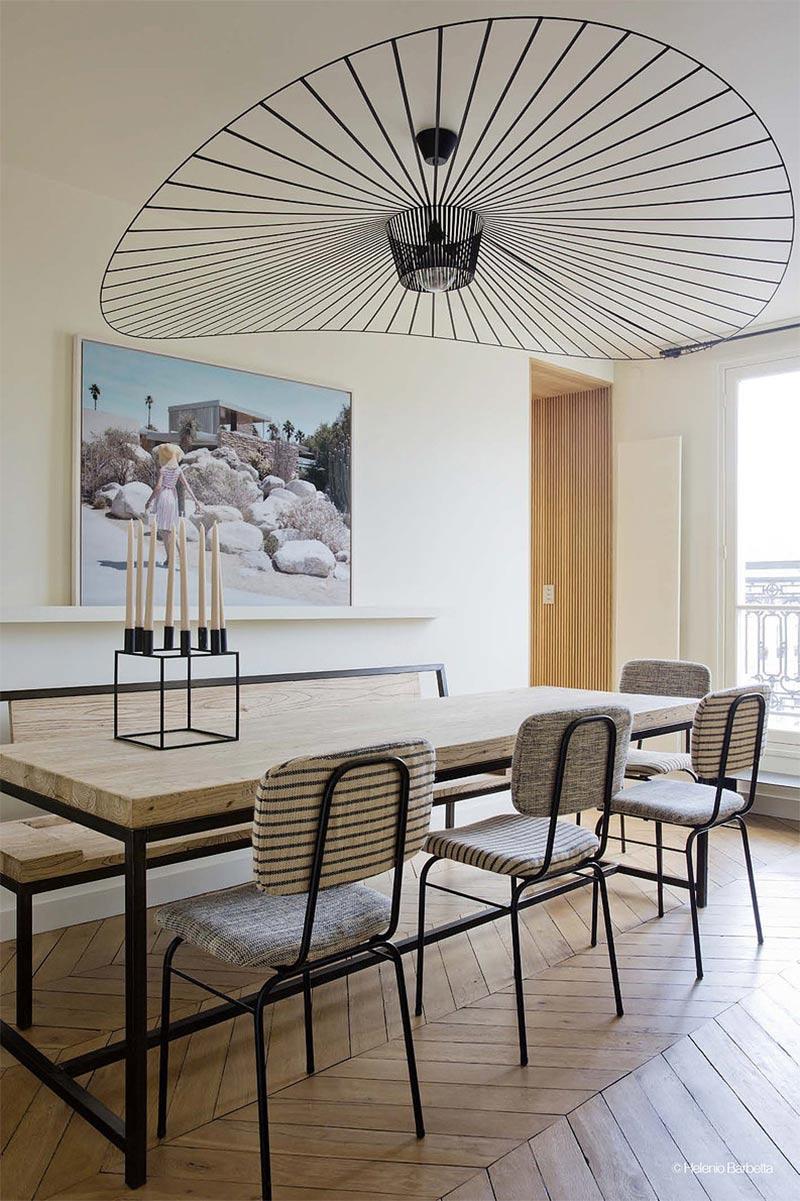 Appartement parisien rénové par Hauvette et Madani, inspiré des ambiances de Palm Springs