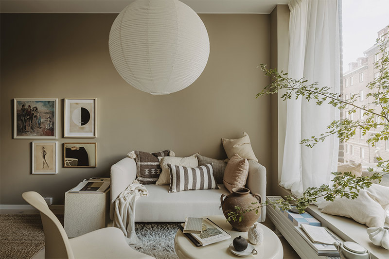 Un petit coin salon de style nordique ultra accueillant et confortable Un petit coin salon de style nordique ultra accueillant et confortable