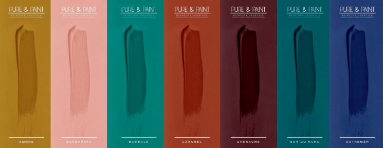 Les belles couleurs de la marque Pure & Paint