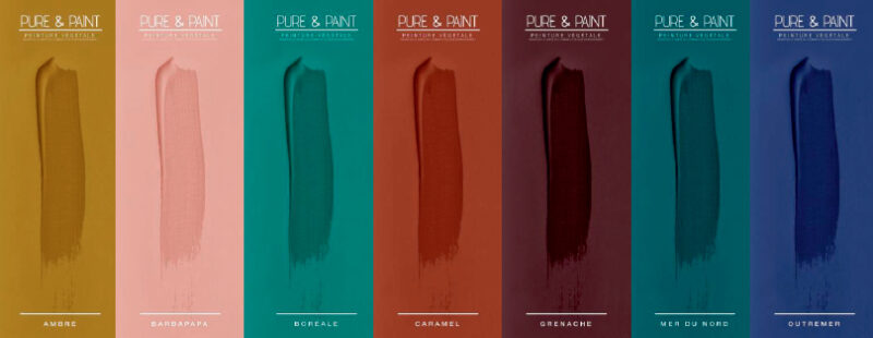 Les belles couleurs de la marque Pure & Paint