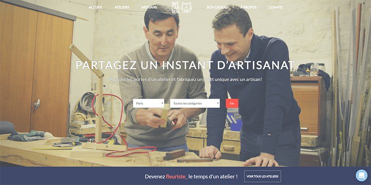 WECANDOO - Des stages dans des ateliers de créateurs