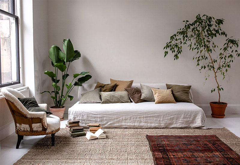 Un canapé en lin pour une ambiance slow par @elleihome