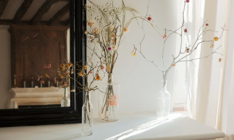 Bouquet d'hiver : fleurs séchées et branches nues || Alexandra Sarrazin home