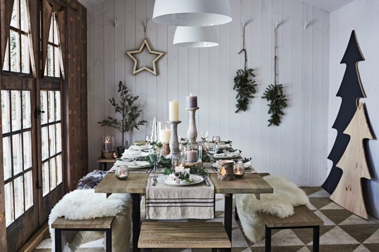 Une table de fête kinfolk, nature et rustique Une table de fête kinfolk, nature et rustique