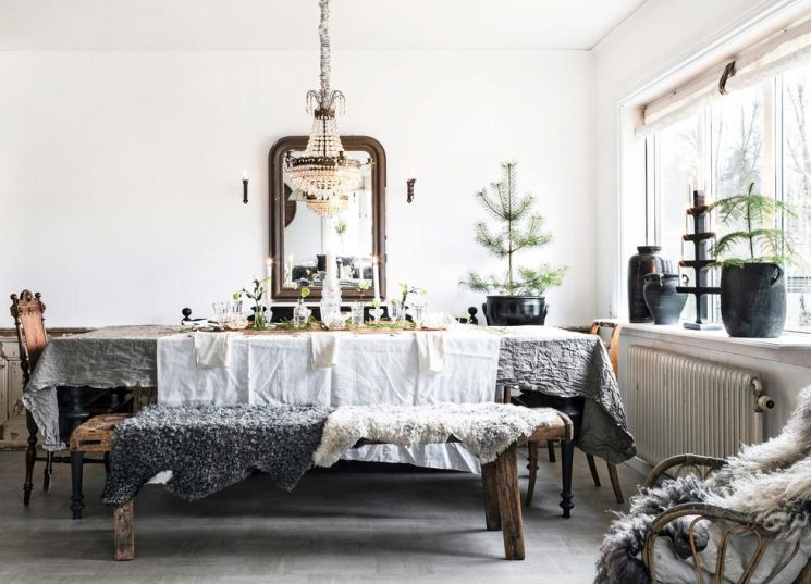 Une table de fête kinfolk, nature et rustique Une table de fête kinfolk, nature et rustique