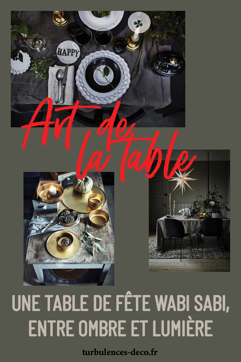 Une table de fête wabi sabi, entre ombre et lumière, un article d'inspiration à découvrir sur Turbulences Déco