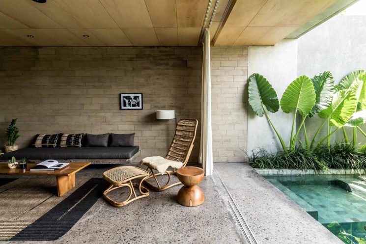 The Slow, hôtel boutique à Canggu Bali, une esthétique brutaliste tropicale