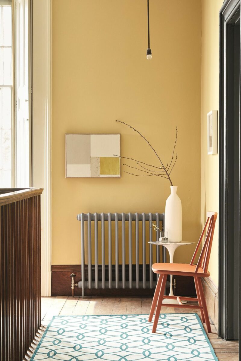 Le retour du jaune paille en déco || Little Greene, peinture jaune