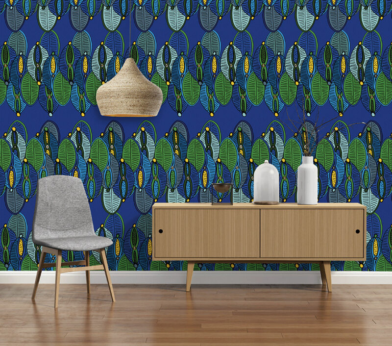 Collection de papiers-peints Sandrine Alouf & Au fil des couleurs - Motif DINKA  Collection de papiers-peints Sandrine Alouf & Au fil des couleurs - Motif DINKA