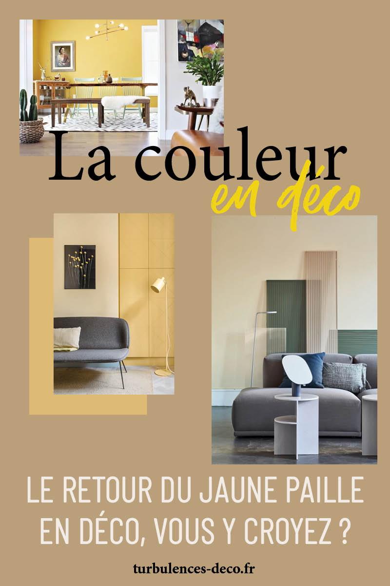 Le retour du jaune paille en déco, vous y croyez ? à retrouver sur Turbulences Déco