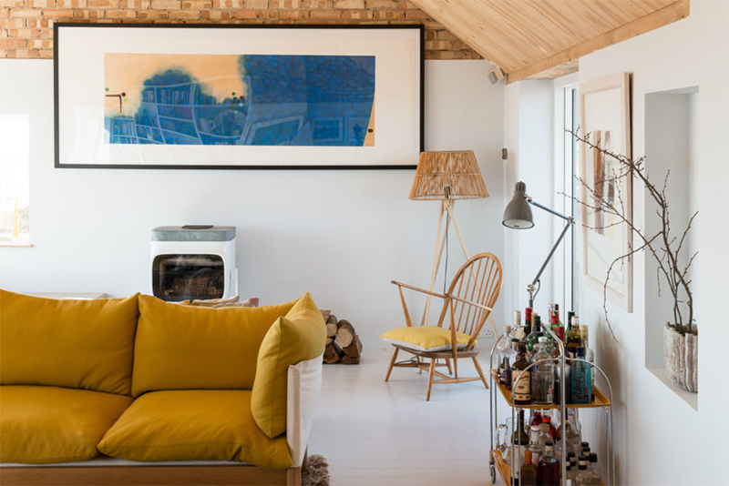 Maison de mer dans le Suffolk avec des parements en pin Maison de mer dans le Suffolk avec des parements en pin
