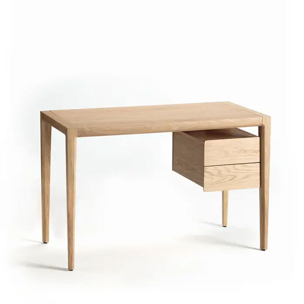 Bureau plaqué chêne, Nizou, design : E. Gallina sur Ampm