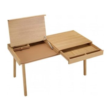 Sélection de petits bureaux en bois design || Bureau amovible en chêne Gerry, Habitat