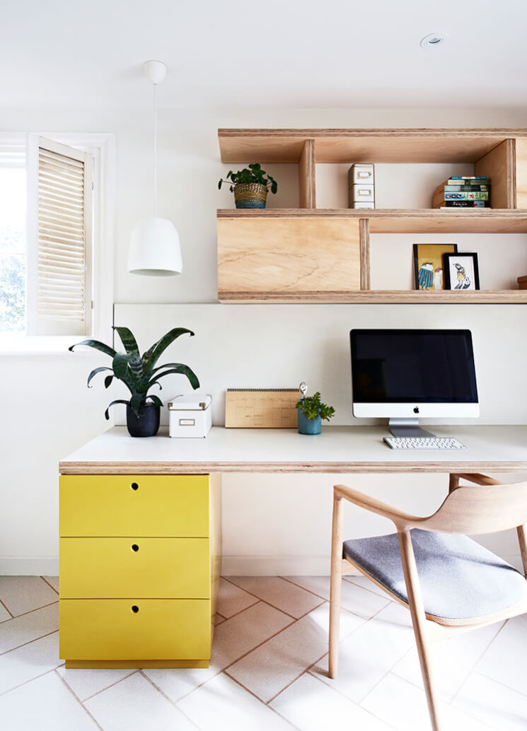 Un bureau à la déco naturelle