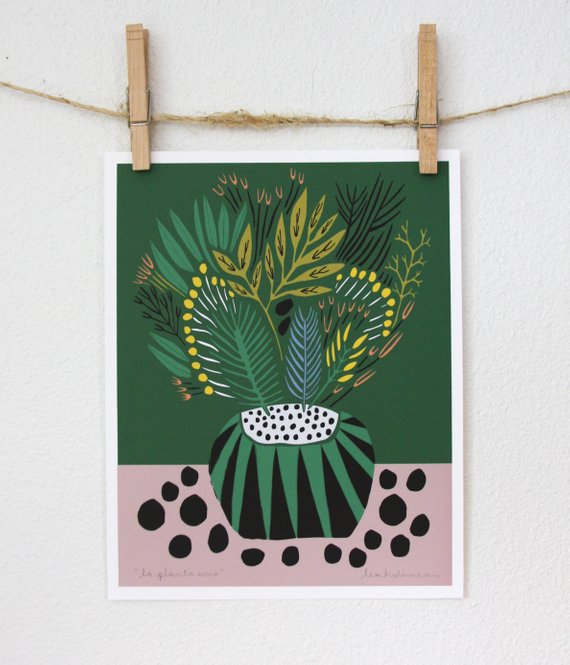 Affiche La Planta Uno Print - Boutique Etsy Leah Duncan