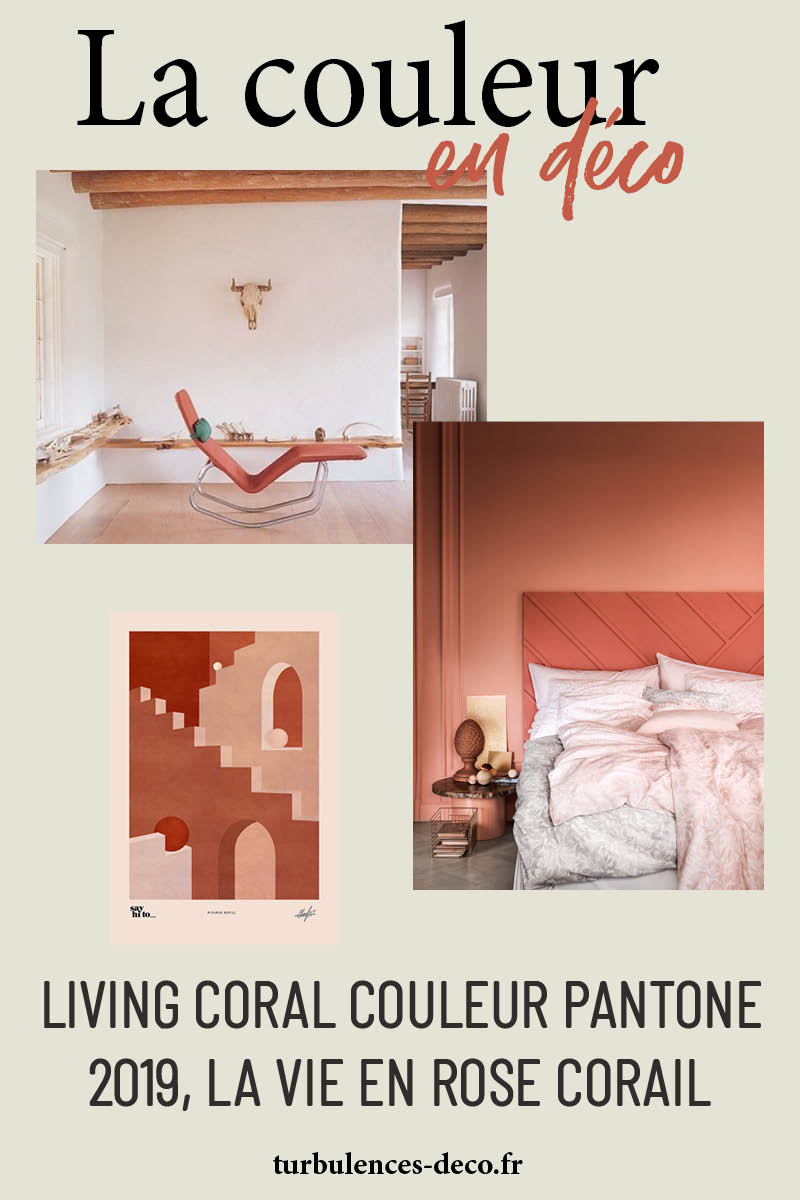 Living Coral couleur Pantone 2019, la vie en rose corail à retrouver sur Turbulences Déco