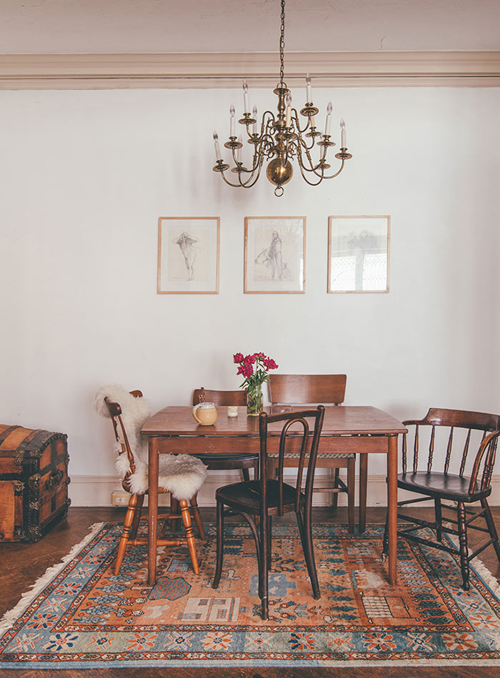 [ Idée déco ] Un tapis persan dans la cuisine // Une maison vintage à Baltimore