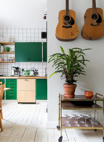 La couleur verte en déco // Un Appartement à Malmö