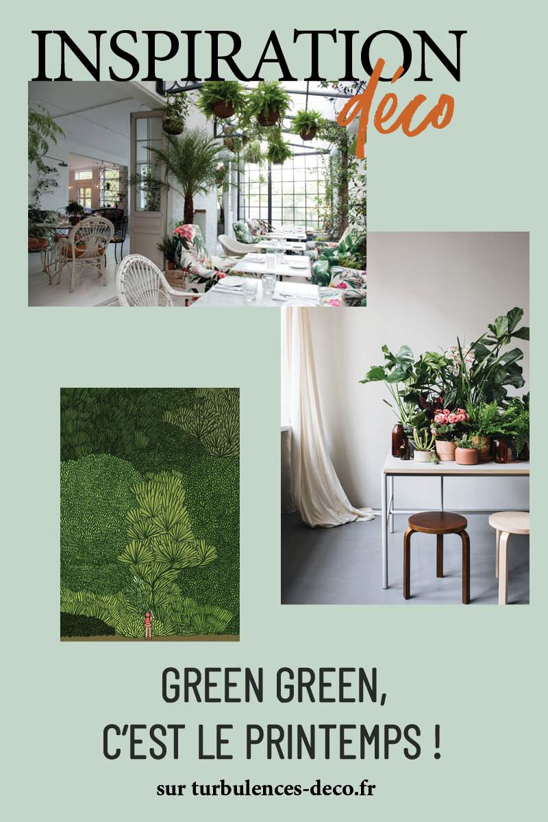 [ Inspiration couleur ] Green, green, c'est le printemps. La couleur verte en déco à retrouver sur Turbulences Déco
