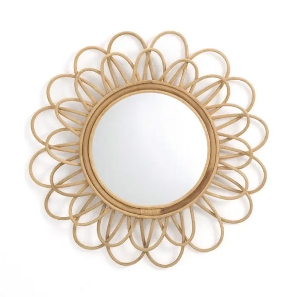 La Redoute Intérieurs - Miroir rotin forme fleur double Ø60 cm, Nogu