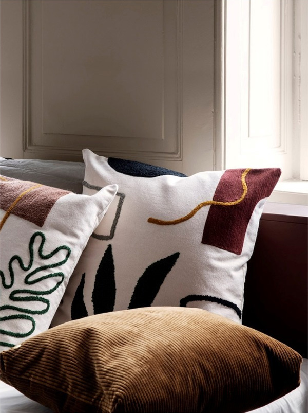 Coussin en coton, Mirage Island - Ferm Living Coussin en coton, Mirage Island - Ferm Living