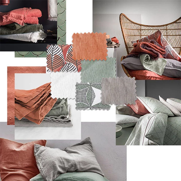 Mood board d'automne par la marque de linge de lit Blanc Cerise