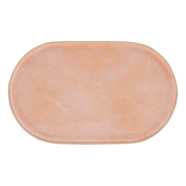 HK Living - Plat ovale en céramique rose pêche