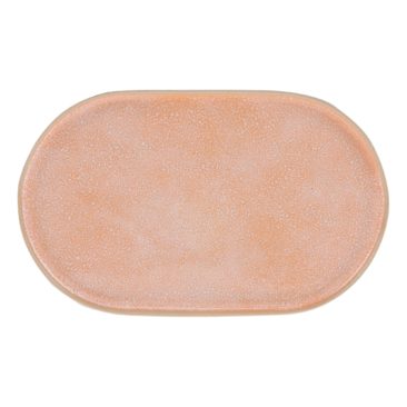 HK Living - Plat ovale en céramique rose pêche