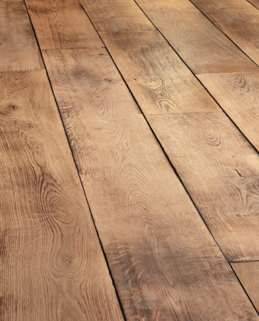 Collection "Bois Brûlé" par CarréSol - Parquet monolame en chêne français, finition huilée gris brûlé 