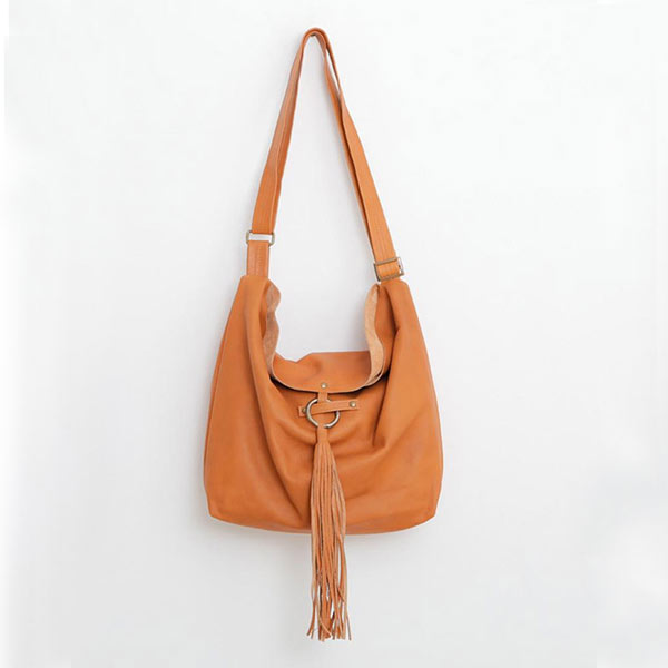 Sac en cuir, style besace, camel - Boutique Etsy Mayko Bags