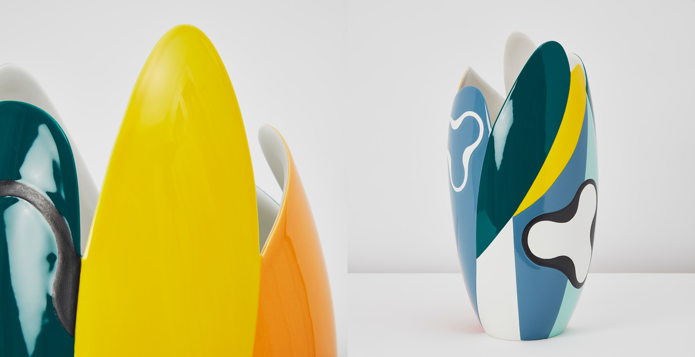 Vases par le Alessandro Mendini Sinuoso pour la Maison Matisse