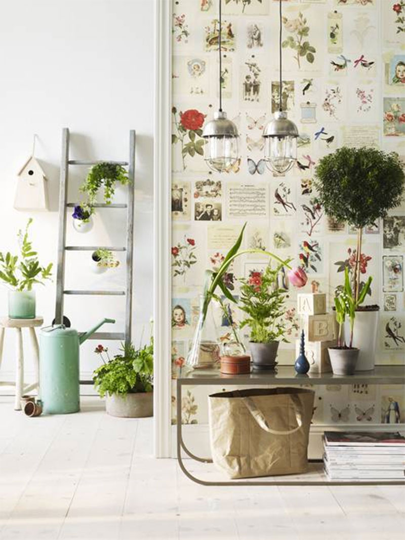 Papier peint herbier pour ambiance kinfolk