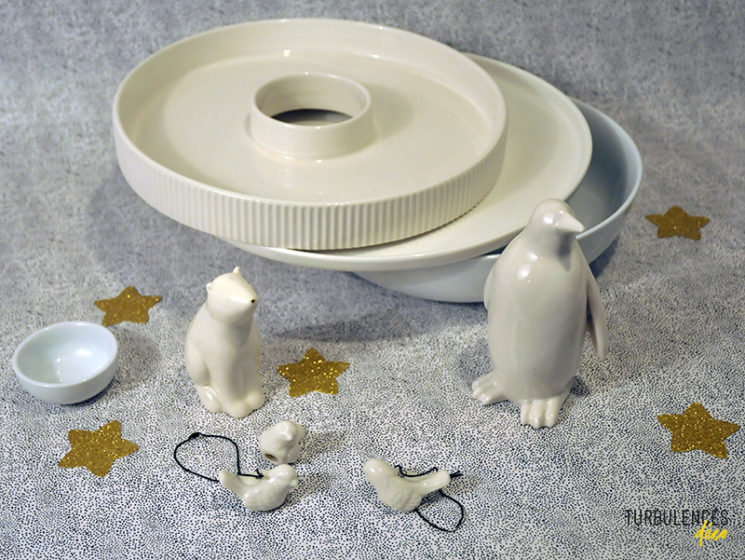 @turbulencesdeco - DIY Eléments de décor de table en porcelaine blanche