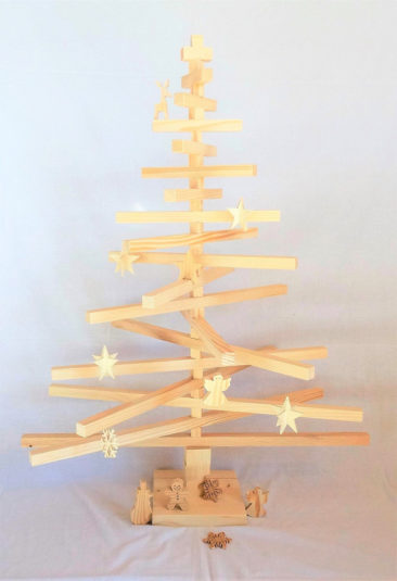 Boutique Etsy Je rêve en bois - Sapin de Noël en bois articulé