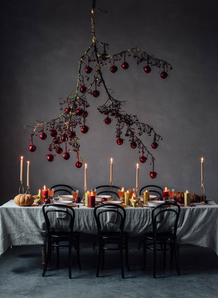 Branche d'arbre et boules de Noël, création de Mary Lennox + Our food story pour Zara Home 2019