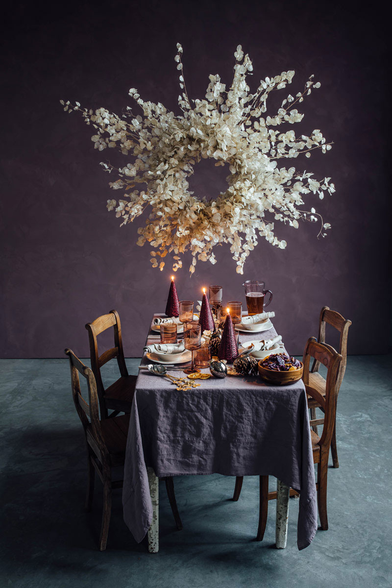Ciel floral en monnaie du pape signée Mary Lennox + Our food story pour Zara Home 2019 Ciel floral en monnaie du pape signée Mary Lennox + Our food story pour Zara Home 2019