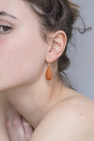 Boucles d’oreilles en terre cuite, Nur sur la boutique Etsy Philo K studio