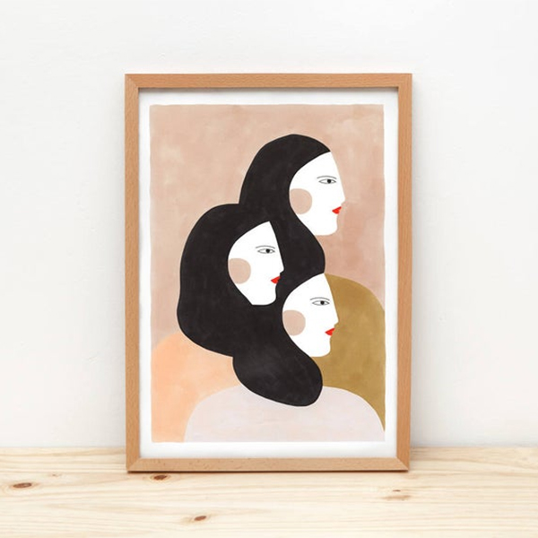 Portrait de 3 femmes sur la boutique de l'illustratrice Depeapa