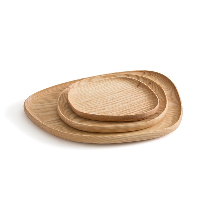 Lot de 3 plateaux en frêne, Shidi, 59 € sur Ampm